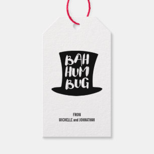 A Christmas Carol Bah Humbug Holiday Gift Tags Geschenkanhänger