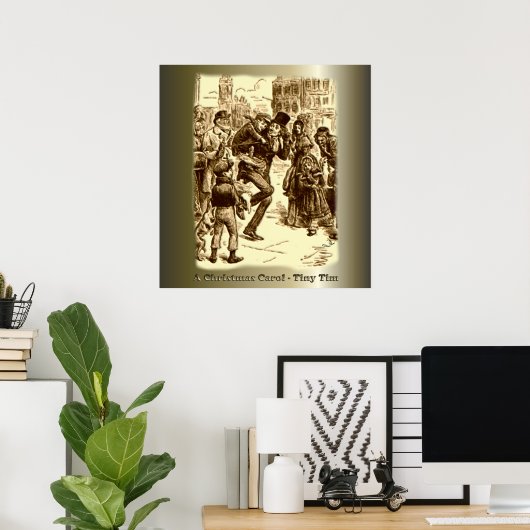 "A Christmas Carol" "Bob Cratchit and Tiny Tim" "T Poster (Heimbüro)