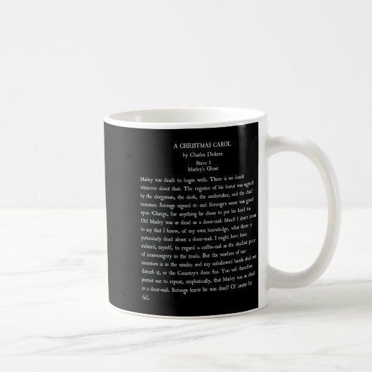 A Christmas Carol Charles Ens Book Reader Gift  Kaffeetasse (Rechts)