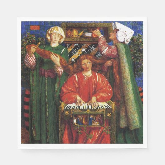 A Christmas Carol (Xmas) (Dante Gabriel Rossetti) Serviette (Vorderseite)