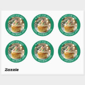 A Christmas Cupcake Personalized Food Label Runder Aufkleber (Blatt)