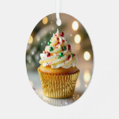 A Christmas Frosted with Cheer | Personalized Ornament Aus Metall (Vorderseite links)