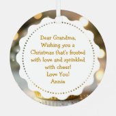 A Christmas Frosted with Cheer | Personalized Ornament Aus Metall (Rückseite)