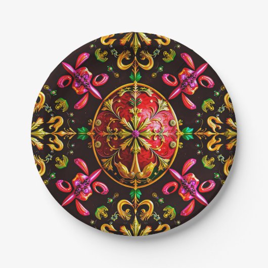 A CHRISTMAS PATTERN ~ Niedlich ~ Pappteller (Vorderseite)