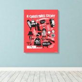 A Christmas Story Icons Graphic Leinwanddruck (Insitu (Holzboden))
