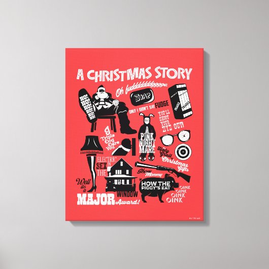 A Christmas Story Icons Graphic Leinwanddruck (Vorderseite)