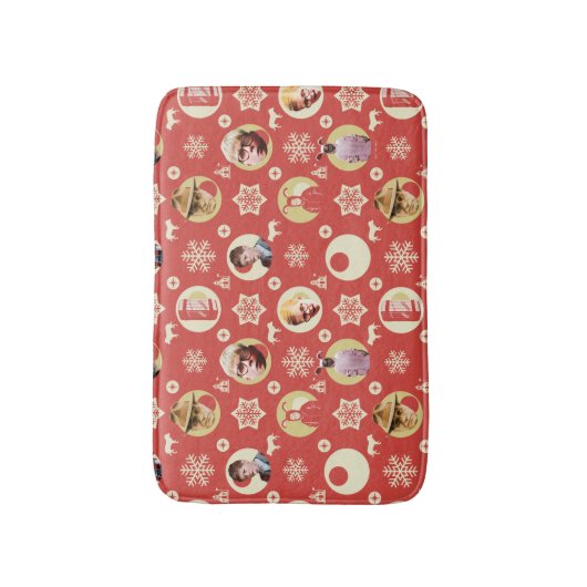 A Christmas Story Retro Snowflake Pattern Badematte (Vorderseite Vertikal)