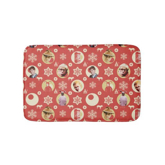 A Christmas Story Retro Snowflake Pattern Badematte (Vorderseite)