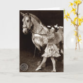 A Circus Girl and Horse Karte (Gelbe Blume)