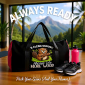 A Clean Beaver Gets More Wood Duffle Bag