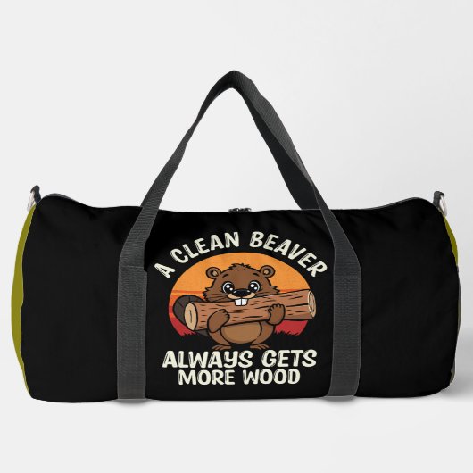 A Clean Beaver Gets More Wood Duffle Bag (Vorderseite)