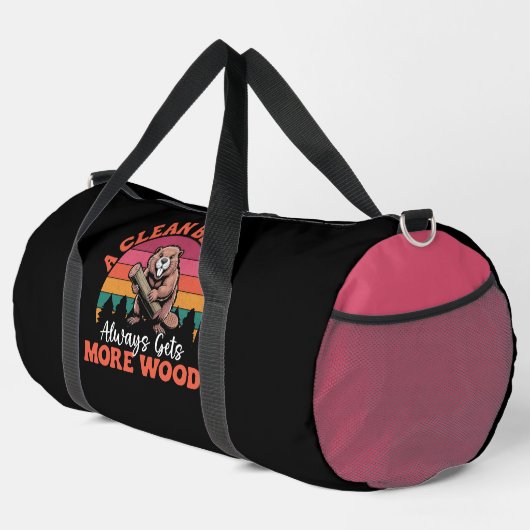 A Clean Beaver Retro Sunset Duffle Bag (Rechte Ecke)