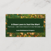 A Clean Lawn Is Just the Start Thank You Rabattkarte (Vorderseite)