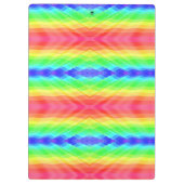 A clipboard with a colorful, kaleidoscopic rainbow klemmbrett (Rückseite)
