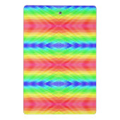 A clipboard with a colorful, kaleidoscopic rainbow mini klemmbrett (Rückseite)