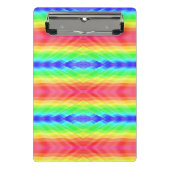 A clipboard with a colorful, kaleidoscopic rainbow mini klemmbrett (Vorderseite)