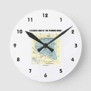 A Closer Look At The Permian Basin (Map) Runde Wanduhr