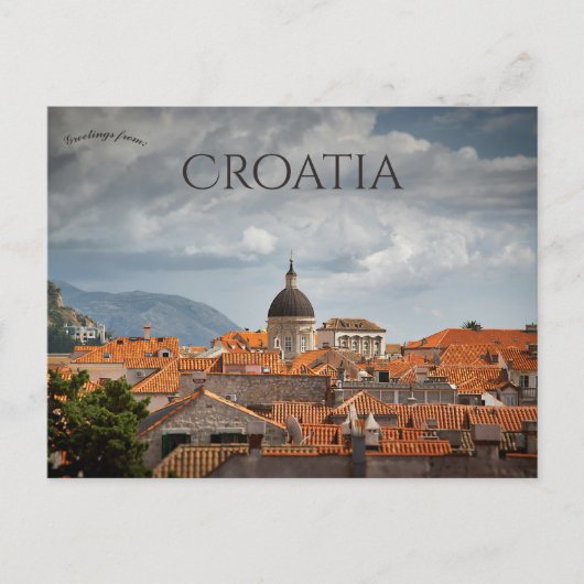 A Cloudy Day in Dubrovnik Croatia Postkarte (Vorderseite)