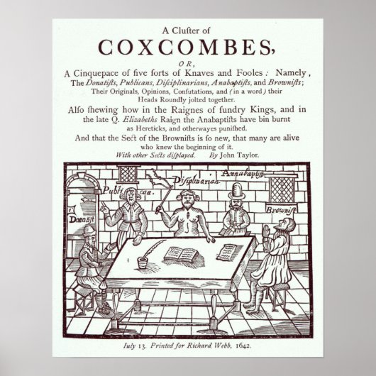A Cluster of Coxcombes' by John Taylor Poster (Vorne)