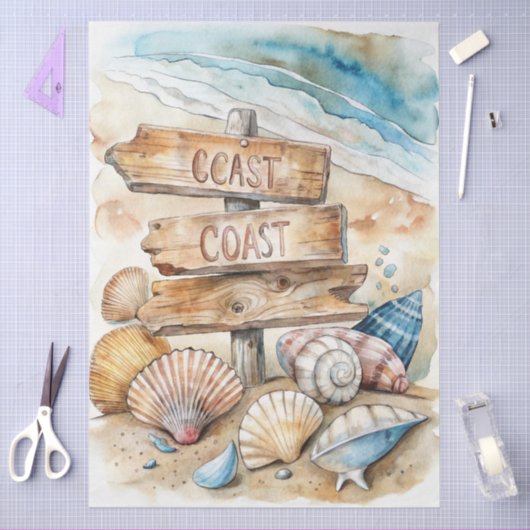A Coastal Series Design 82 Seidenpapier (Basteln)