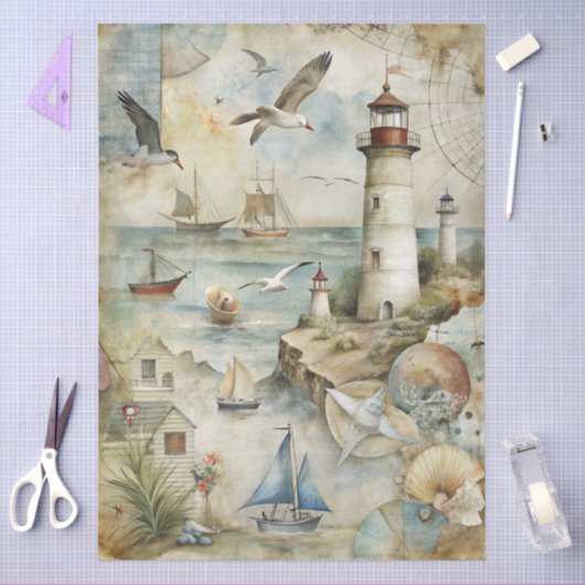 A Coastal Series Design 85 Seidenpapier (Basteln)