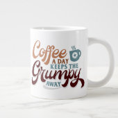 A Coffee a Day for Coffee Lover Gift Jumbo-Tasse (Rechts)