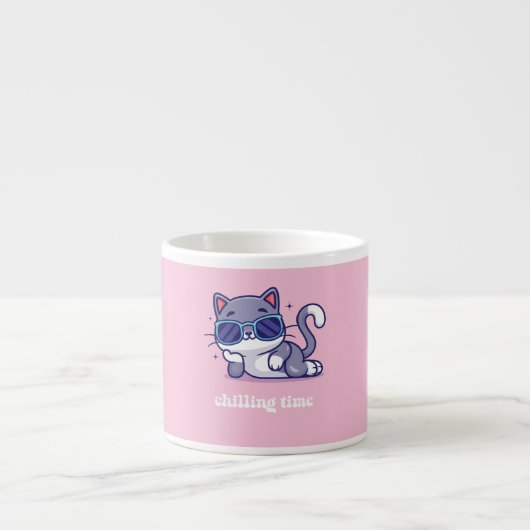 A  coffee mug Chiiling time (pink) Espressotasse (Vorderseite)