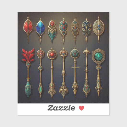A Collection of Ancient Darts Aufkleber (Blatt)