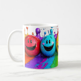 A colorful abstract world of digital happiness and kaffeetasse