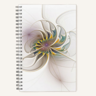 A colorful fractal ornament. Abstract Flower art Notizblock