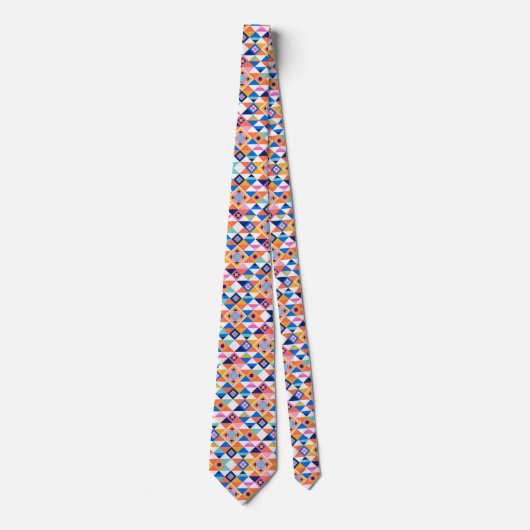 A colorful necktie with a vibrant geometric krawatte (Vorderseite)