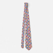 A colorful necktie with a vibrant geometric krawatte (Rückseite)