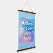 A Colorful Wooden Framed Personalized Wandteppich Mit Holzrahmen (Gewinkelt)