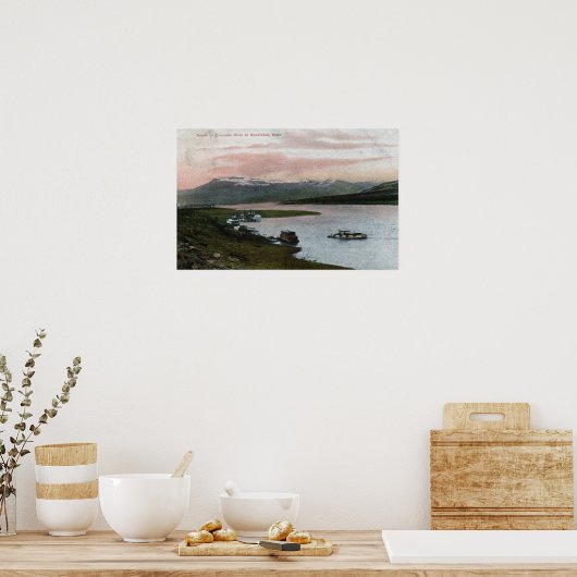 A Columbia River Riverboat Scene Poster (Küche)