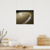 A comet being torn to shreds around a dead star poster (Küche)