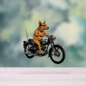 A Cool Dog Riding a Motorcycle Acrylschild (Neutral)