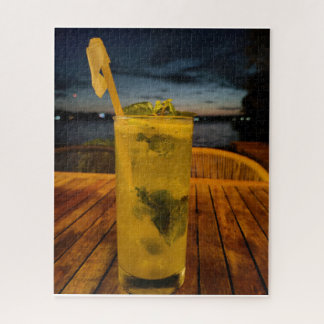 A cool drink at a the waters edge. Flores Guatemal Puzzle