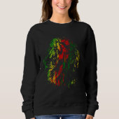 A cool lion in Rasta colors Sweatshirt (Vorderseite)