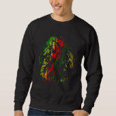 A cool lion in Rasta colors Sweatshirt (Vorderseite)