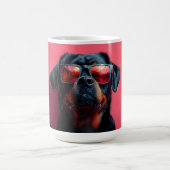 A cool rottweiler with sunglasses kaffeetasse (Mittel)