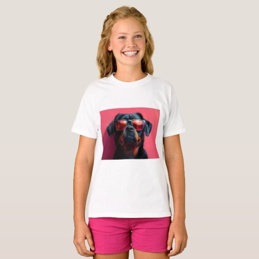 A cool rottweiler with sunglasses T-Shirt (Vorne ganz)