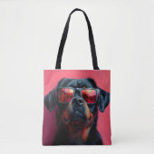 A cool rottweiler with sunglasses tasche (Vorderseite)