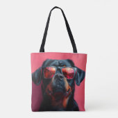 A cool rottweiler with sunglasses tasche (Rückseite)