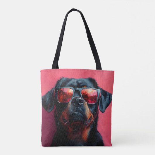 A cool rottweiler with sunglasses tasche (Rückseite)