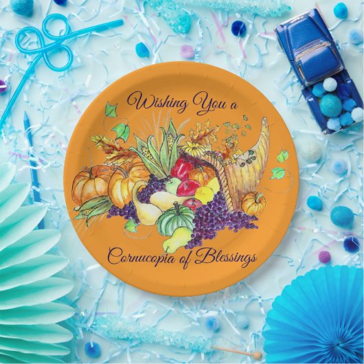 A Cornucopia of Blessings Pappteller (Party)