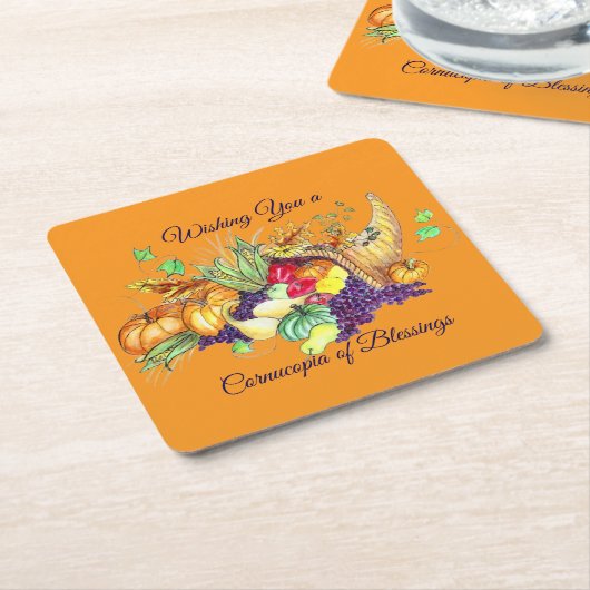 A Cornucopia of Blessings Rechteckiger Pappuntersetzer (angewinkelt)