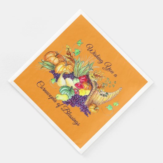 A Cornucopia of Blessings Serviette (Ecke)
