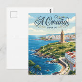 A Coruña, Spanien Postkarte (Vorne/Hinten)