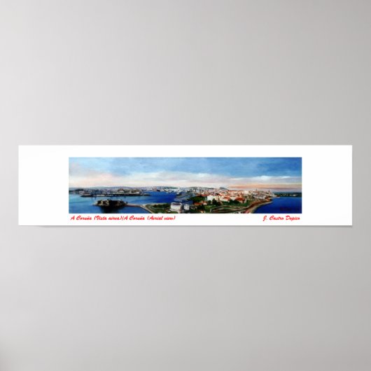 A Coruña (Vista aérea)/A Coruña (Luftbild) Poster (Vorne)