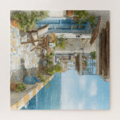 A Cosy Seaside Balcony Puzzle (Horizontal)